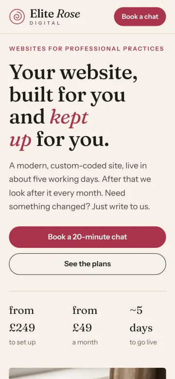 The Letterpress style on a phone